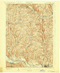 Waverly New York Historical topographic map, 1:62500 scale, 15 X 15 Minute, Year 1902