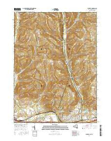 Waverly New York Current topographic map, 1:24000 scale, 7.5 X 7.5 Minute, Year 2016
