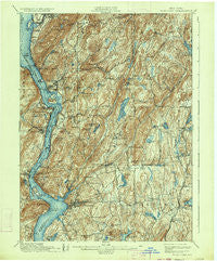 West Point New York Historical topographic map, 1:62500 scale, 15 X 15 Minute, Year 1901