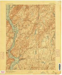 West Point New York Historical topographic map, 1:62500 scale, 15 X 15 Minute, Year 1892