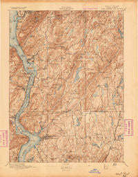 West Point New York Historical topographic map, 1:62500 scale, 15 X 15 Minute, Year 1894