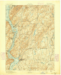 West Point New York Historical topographic map, 1:62500 scale, 15 X 15 Minute, Year 1894