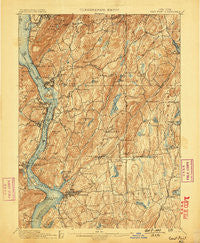 West Point New York Historical topographic map, 1:62500 scale, 15 X 15 Minute, Year 1899