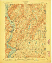 West Point New York Historical topographic map, 1:62500 scale, 15 X 15 Minute, Year 1901