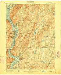 West Point New York Historical topographic map, 1:62500 scale, 15 X 15 Minute, Year 1901
