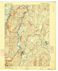 Whitehall New York Historical topographic map, 1:62500 scale, 15 X 15 Minute, Year 1895