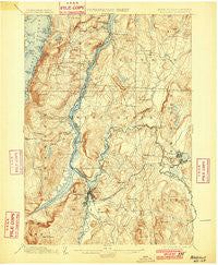 Whitehall New York Historical topographic map, 1:62500 scale, 15 X 15 Minute, Year 1898