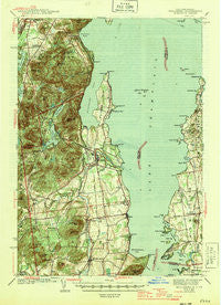 Willsboro New York Historical topographic map, 1:62500 scale, 15 X 15 Minute, Year 1943
