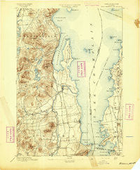 Willsboro New York Historical topographic map, 1:62500 scale, 15 X 15 Minute, Year 1895
