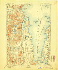 Willsboro New York Historical topographic map, 1:62500 scale, 15 X 15 Minute, Year 1895