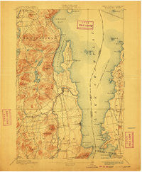 Willsboro New York Historical topographic map, 1:62500 scale, 15 X 15 Minute, Year 1895