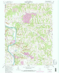 Adamsville Ohio Historical topographic map, 1:24000 scale, 7.5 X 7.5 Minute, Year 1962