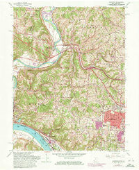 Addyston Ohio Historical topographic map, 1:24000 scale, 7.5 X 7.5 Minute, Year 1960