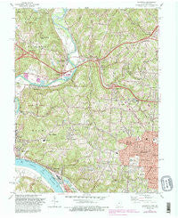 Addyston Ohio Historical topographic map, 1:24000 scale, 7.5 X 7.5 Minute, Year 1982