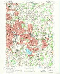 Akron East Ohio Historical topographic map, 1:24000 scale, 7.5 X 7.5 Minute, Year 1967