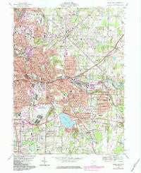 Akron East Ohio Historical topographic map, 1:24000 scale, 7.5 X 7.5 Minute, Year 1967