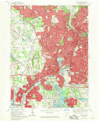 Akron West Ohio Historical topographic map, 1:24000 scale, 7.5 X 7.5 Minute, Year 1967