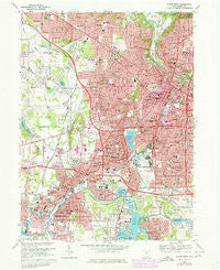 Akron West Ohio Historical topographic map, 1:24000 scale, 7.5 X 7.5 Minute, Year 1967