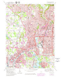 Akron West Ohio Historical topographic map, 1:24000 scale, 7.5 X 7.5 Minute, Year 1967