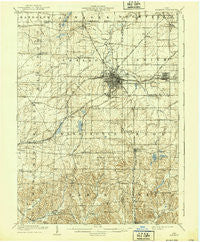 Alliance Ohio Historical topographic map, 1:62500 scale, 15 X 15 Minute, Year 1909