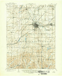 Alliance Ohio Historical topographic map, 1:62500 scale, 15 X 15 Minute, Year 1909