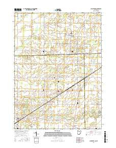 Alvordton Ohio Current topographic map, 1:24000 scale, 7.5 X 7.5 Minute, Year 2016
