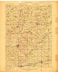 Alvordton Ohio Historical topographic map, 1:62500 scale, 15 X 15 Minute, Year 1913