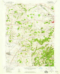 Amanda Ohio Historical topographic map, 1:24000 scale, 7.5 X 7.5 Minute, Year 1958