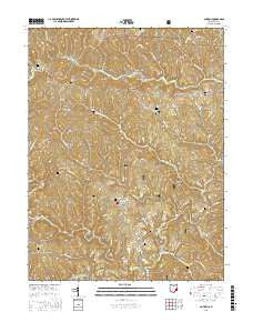Antioch Ohio Current topographic map, 1:24000 scale, 7.5 X 7.5 Minute, Year 2016