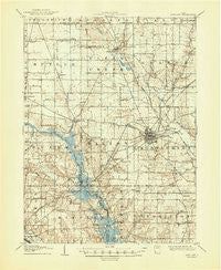 Ashland Ohio Historical topographic map, 1:62500 scale, 15 X 15 Minute, Year 1908
