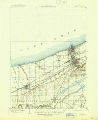 Ashtabula Ohio Historical topographic map, 1:62500 scale, 15 X 15 Minute, Year 1905