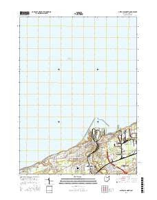 Ashtabula North Ohio Current topographic map, 1:24000 scale, 7.5 X 7.5 Minute, Year 2016