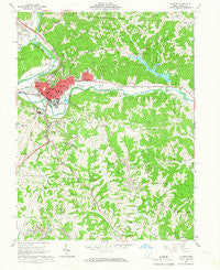 Athens Ohio Historical topographic map, 1:24000 scale, 7.5 X 7.5 Minute, Year 1961