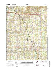 Atwater Ohio Current topographic map, 1:24000 scale, 7.5 X 7.5 Minute, Year 2016