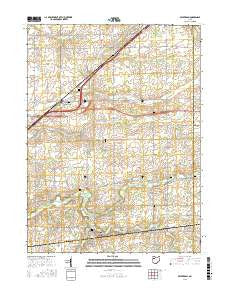 Beaverdam Ohio Current topographic map, 1:24000 scale, 7.5 X 7.5 Minute, Year 2016