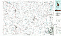 Bellefontaine Ohio Historical topographic map, 1:100000 scale, 30 X 60 Minute, Year 1986