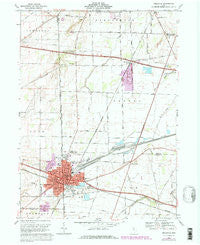 Bellevue Ohio Historical topographic map, 1:24000 scale, 7.5 X 7.5 Minute, Year 1969