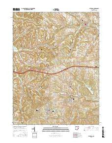 Bethesda Ohio Current topographic map, 1:24000 scale, 7.5 X 7.5 Minute, Year 2016
