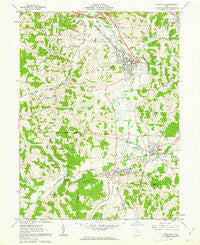 Byesville Ohio Historical topographic map, 1:24000 scale, 7.5 X 7.5 Minute, Year 1961