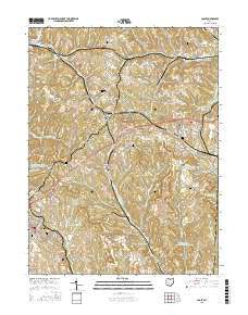 Cadiz Ohio Current topographic map, 1:24000 scale, 7.5 X 7.5 Minute, Year 2016