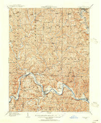 Caldwell Ohio Historical topographic map, 1:62500 scale, 15 X 15 Minute, Year 1909