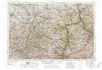 Canton Ohio Historical topographic map, 1:250000 scale, 1 X 2 Degree, Year 1957