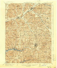 Carrollton Ohio Historical topographic map, 1:62500 scale, 15 X 15 Minute, Year 1912