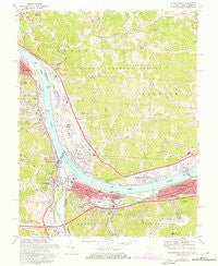Catlettsburg Kentucky Historical topographic map, 1:24000 scale, 7.5 X 7.5 Minute, Year 1968