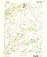 Cedarville Ohio Historical topographic map, 1:24000 scale, 7.5 X 7.5 Minute, Year 1968