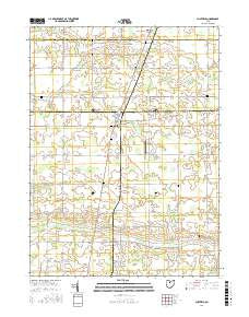 Chatfield Ohio Current topographic map, 1:24000 scale, 7.5 X 7.5 Minute, Year 2016