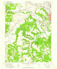 Chillicothe West Ohio Historical topographic map, 1:24000 scale, 7.5 X 7.5 Minute, Year 1961