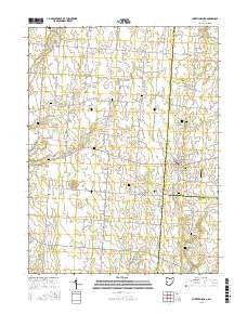 Christiansburg Ohio Current topographic map, 1:24000 scale, 7.5 X 7.5 Minute, Year 2016