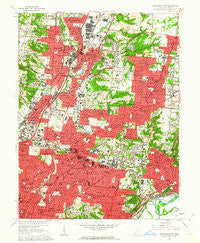 Cincinnati East Ohio Historical topographic map, 1:24000 scale, 7.5 X 7.5 Minute, Year 1961