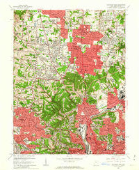 Cincinnati West Ohio Historical topographic map, 1:24000 scale, 7.5 X 7.5 Minute, Year 1961